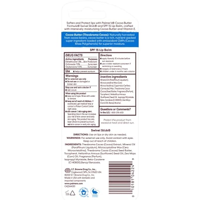 PALMER'S PALMERS COCOA BUTTER ULTIMATE MOISTURE KIT FOR UNISEX - 2 PC 0.15OZ LIP BALM SPF 15, 0.5OZ LIP MO - Image 2